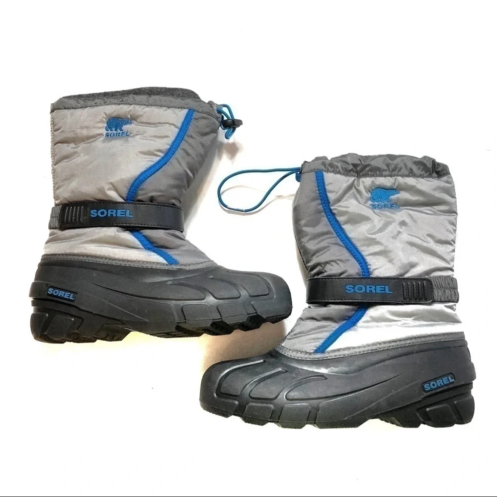 Sorel Gray Blue Snow Boots Sz 7 Women’s Winter